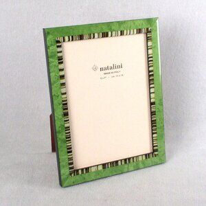 Natalini Italy Photo Frame 5 x 7 Italian Handmade Wood Green and Black